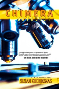 The book cover shows a microscope representing the science of genetic engineering